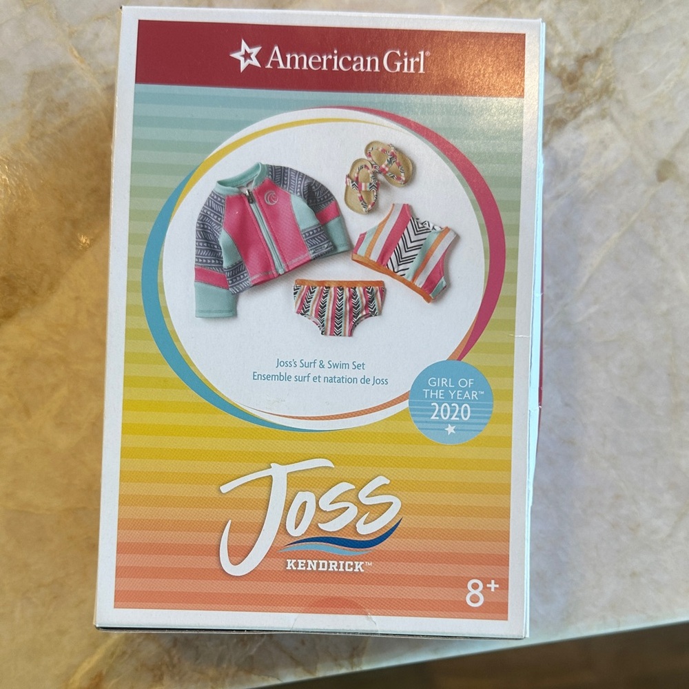American Girl Joss Surf & Swim Set - Pink and Blue